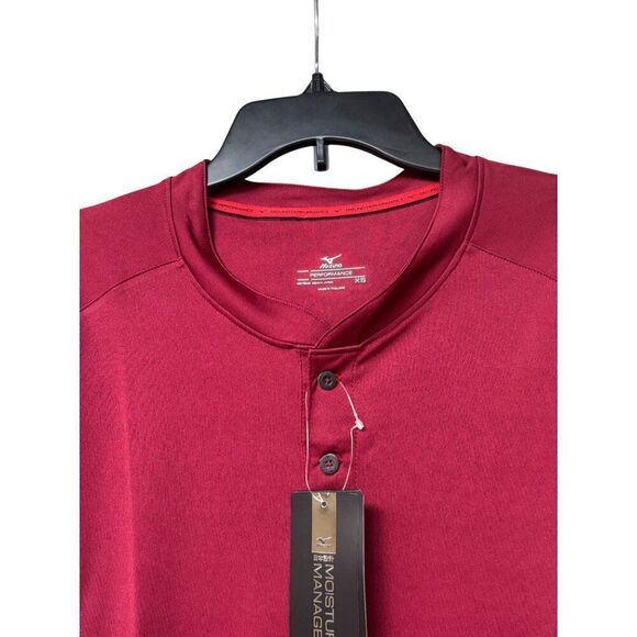 Mizuno Men’s Elite 2-Button Baseball Jersey  350527, Cardinal Gray, XS - Picture 11 of 14